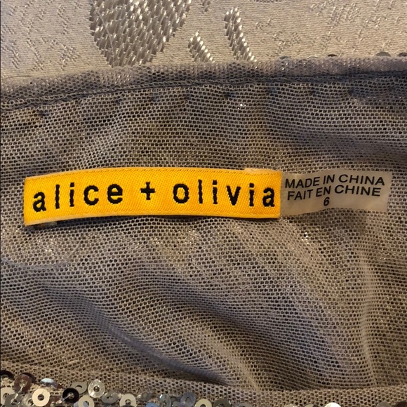 Alice + Olivia silver sequin minidress - Picture 5 of 5